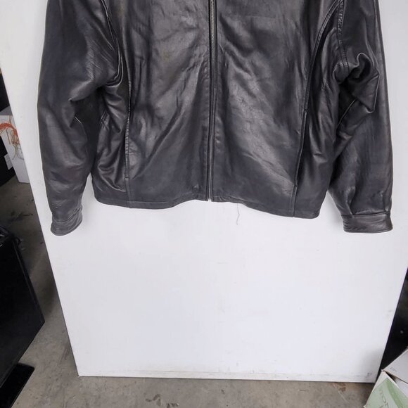 Collezione black leather jacket men's sz XL - Picture 3 of 11